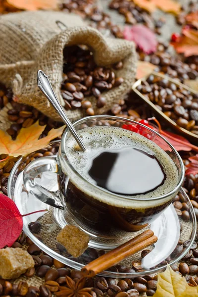 블랙 커피 뜨거운 음료 — 스톡 사진