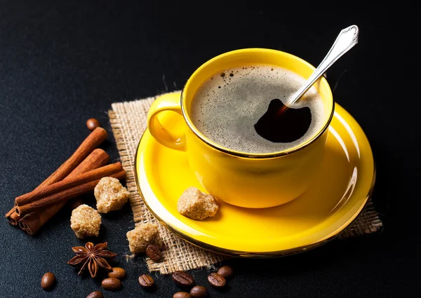 Bebida caliente de café negro — Foto de Stock