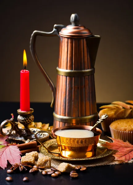 Schwarzer Kaffee Heißgetränk — Stockfoto