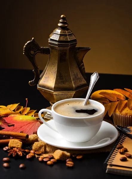 Schwarzer Kaffee Heißgetränk — Stockfoto