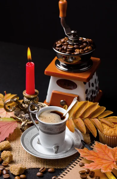 Schwarzer Kaffee Heißgetränk — Stockfoto