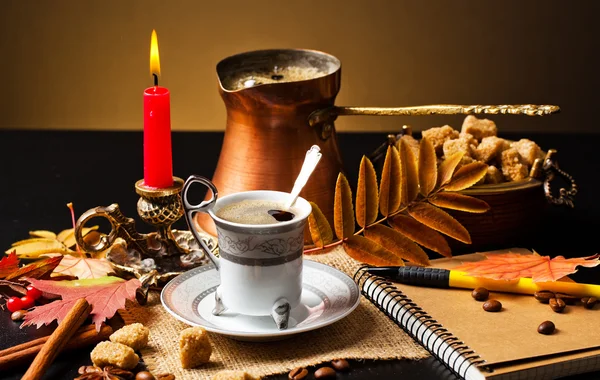 Schwarzer Kaffee Heißgetränk — Stockfoto