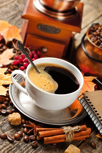 Caffè nero bevanda calda — Foto Stock