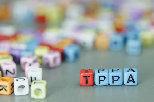 TPPA word on dices — Stock Photo, Image