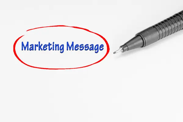 Marketing Message - Business Concept — Stock Photo, Image