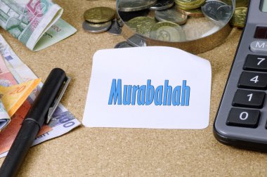 Murabahah (Cost plus) word - Islamic Finance clipart