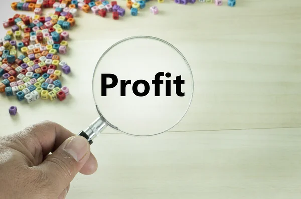 Close up of Profit Text — Stock Photo, Image