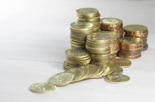 Stacking Gold coins  - Business Concept — Stock Photo, Image