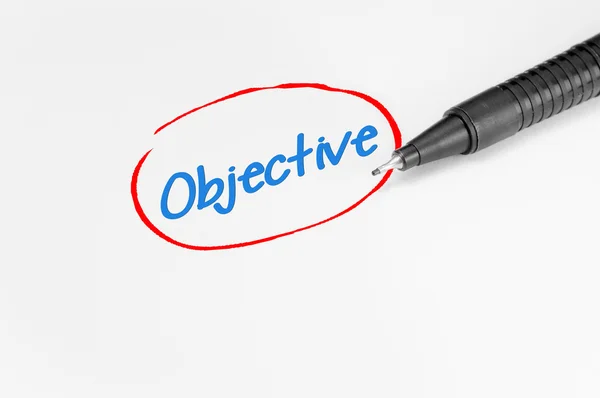 Objective Text - Business Concept — Stock Photo, Image