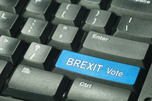 Brexit text on Black keyboard — Stock Photo, Image
