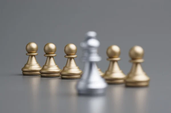 Golden Pawn chess — Stock Photo, Image