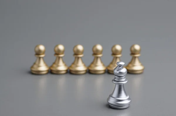Silver Bishop chess — Stock Photo, Image