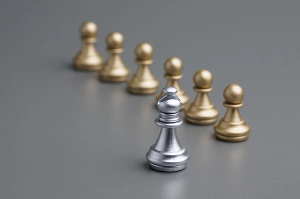 Silver Bishop chess — Stock Photo, Image