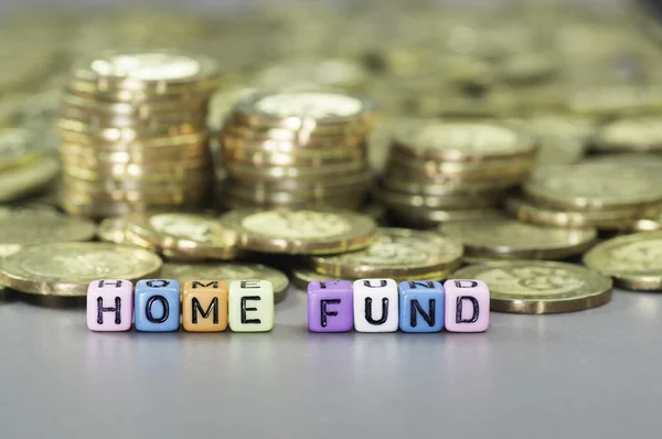 Home Loan ang gold coins — Stock Photo, Image