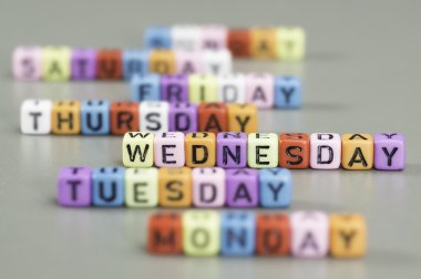 Çarşamba metin zar üzerindeki