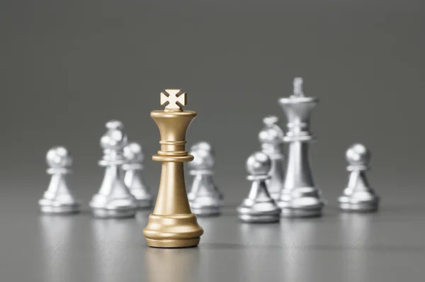 Golden King xadrez — Fotografia de Stock