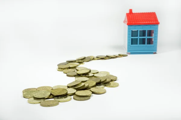 Geld für das Eigenheim sparen — Stockfoto