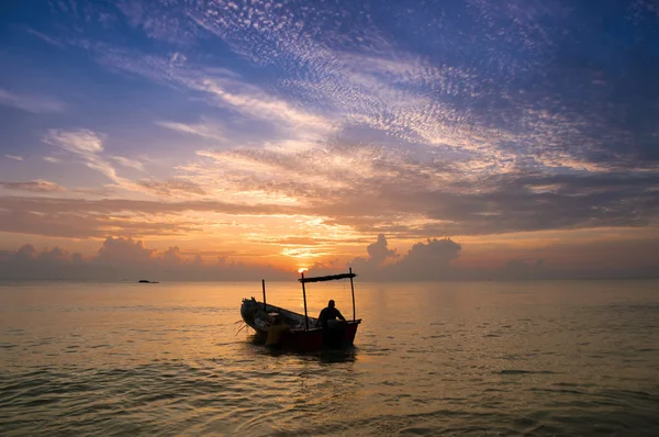 Tradycyjnych malezyjskich rybak — Zdjęcie stockowe