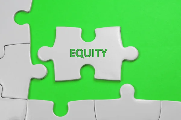 "Equity" tekst - businessconcept — Stockfoto