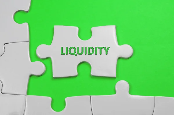 Liquiditeit tekst - businessconcept — Stockfoto