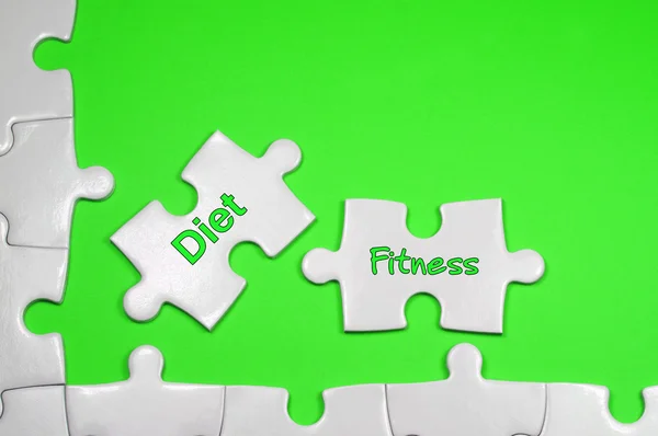 Diet Fitness Text - Health Concept — Stock Photo, Image