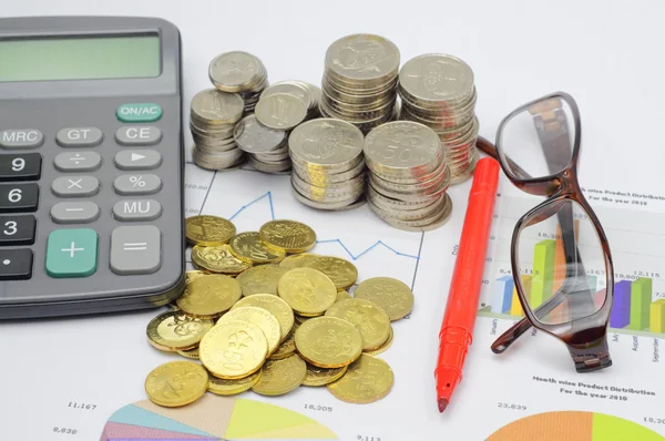 Gold Coins and Jar - Business Concept — Stock Photo, Image