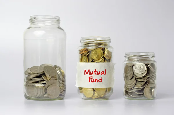 Coins in The Three Different Size of Jar - Financial Concept — Stock Photo, Image