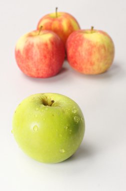 yeşil ve kırmızı elmalar
