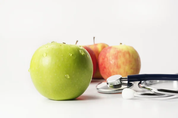 Green and Red Apples - Diet Concept — Stock Photo, Image