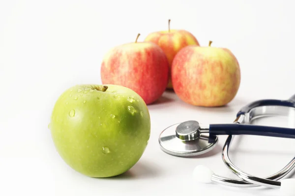 Green and Red Apples - Diet Concept — Stock Photo, Image