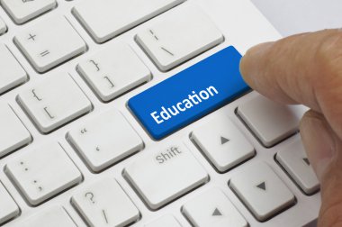 Klavye ve parmak - iş kavramı