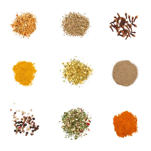 Spices set on white — Stock Photo, Image