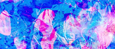 Soyut fırça darbeleri dokuyu etkiler. Renkli sanatsal karışım