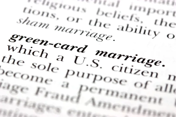 Green-card marriage — Stock Photo, Image