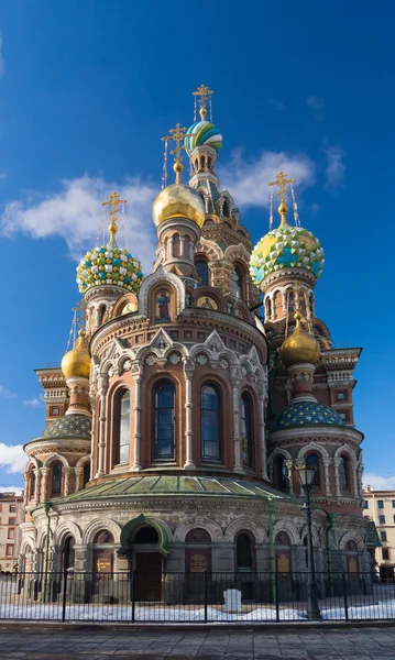 Famosa Iglesia del Salvador de la Sangre en San Petersburgo — Foto de Stock