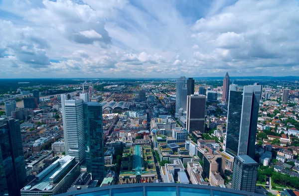 Top view of city Frankfurt am Main in Germany — Stock Photo, Image