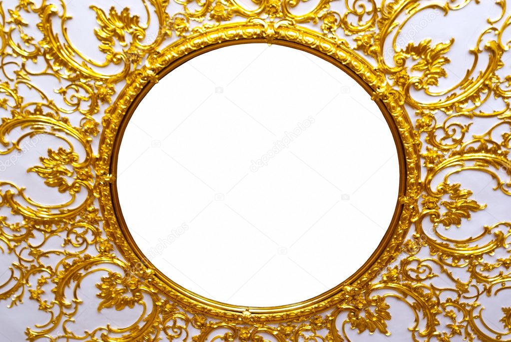 Gold decorative frame for a picture