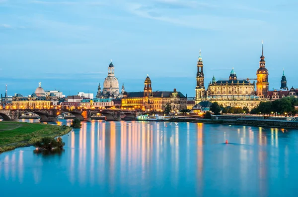 Dresden à noite — Fotografia de Stock