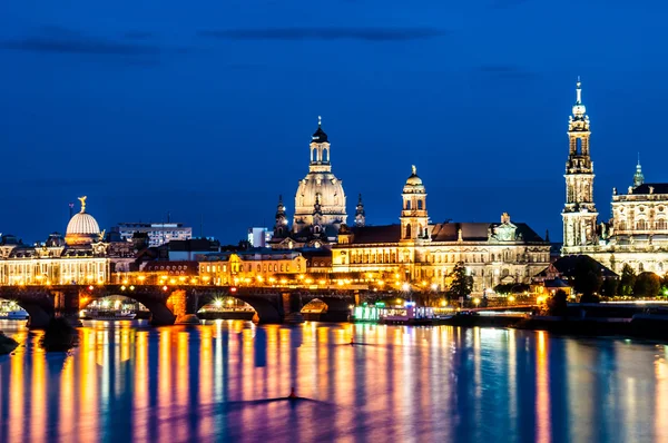 Dresden à noite — Fotografia de Stock