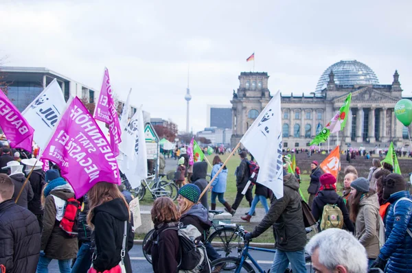 示范"Wir haben es 战地! — 图库照片