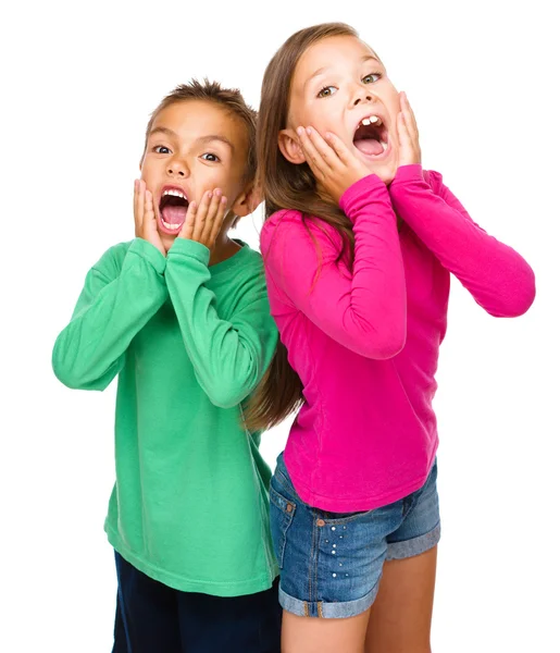 Retrato de niña y niño — Foto de Stock