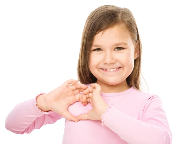 Portrait of a happy little girl — Stock Photo, Image