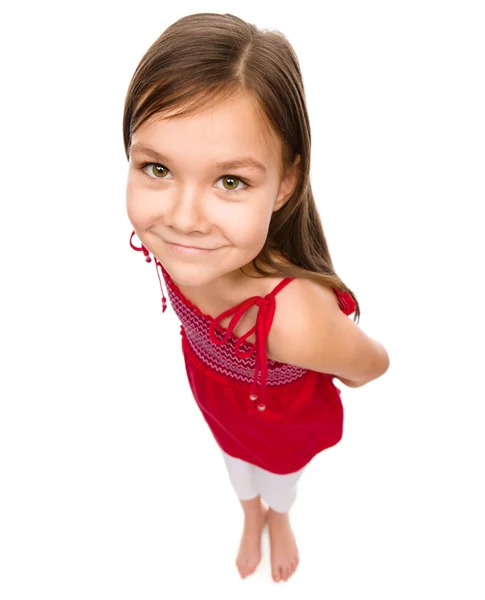 Portrait of a happy little girl — Stock Photo, Image