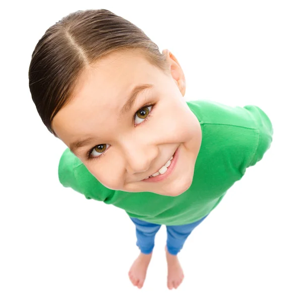 Portret śmieszne dziewczynki — Zdjęcie stockowe