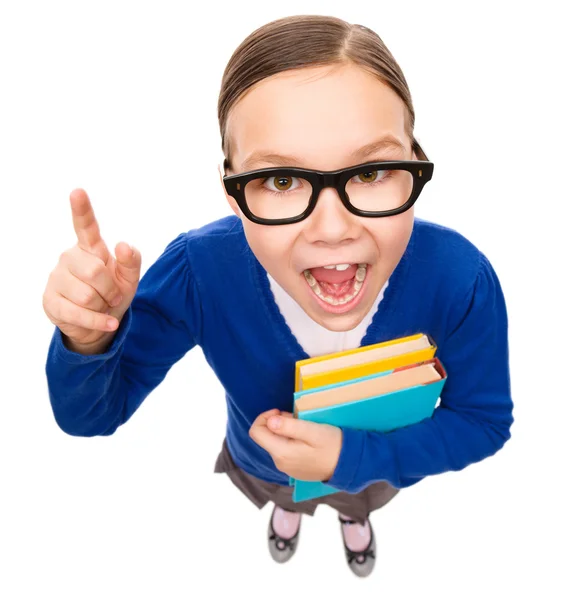 Portrait of a funny little girl — Stock Photo, Image