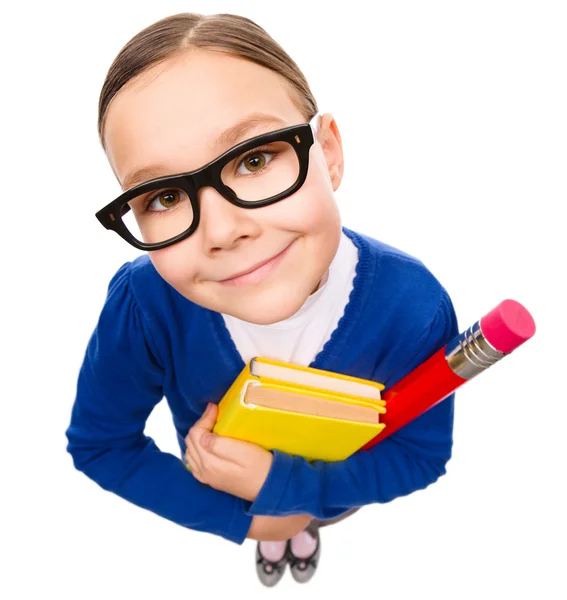 Portrait of a funny little girl — Stock Photo, Image