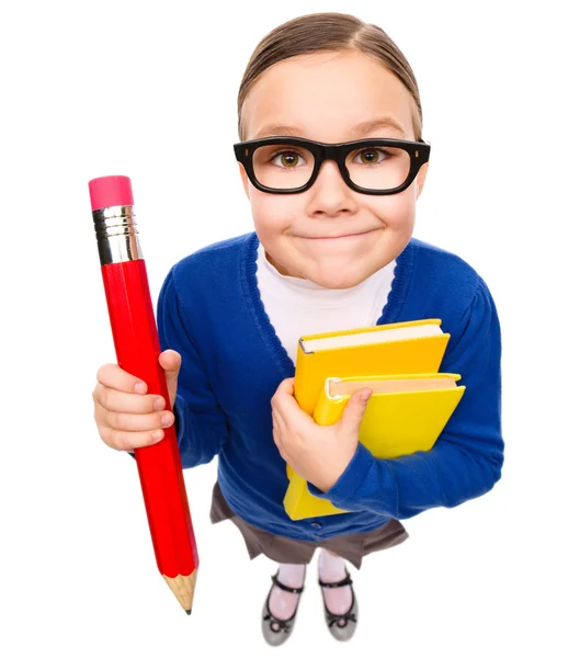 Portrait of a funny little girl — Stock Photo, Image