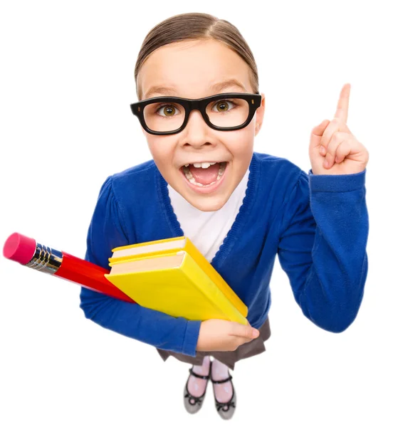 Portrait of a funny little girl — Stock Photo, Image