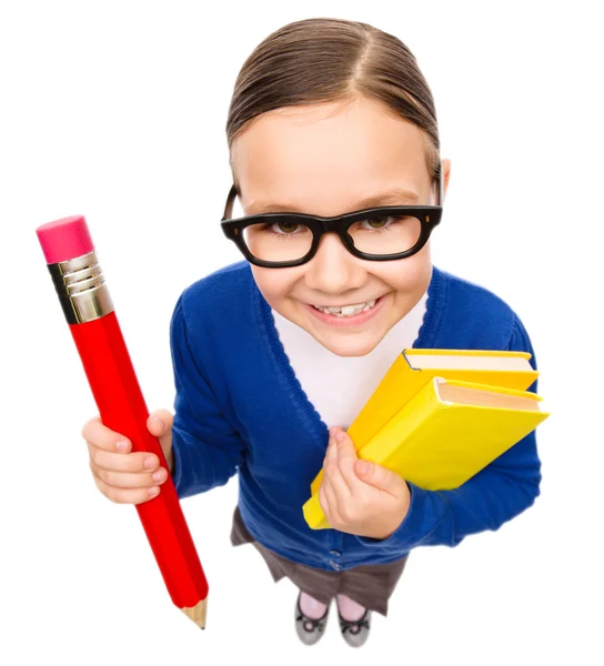 Portrait of a funny little girl — Stock Photo, Image