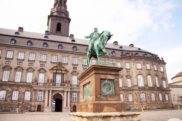 Das Dänische Parlament Schloss Christiansborg Kopenhagen Dänemark Auch Folketinget Genannt — Stockfoto